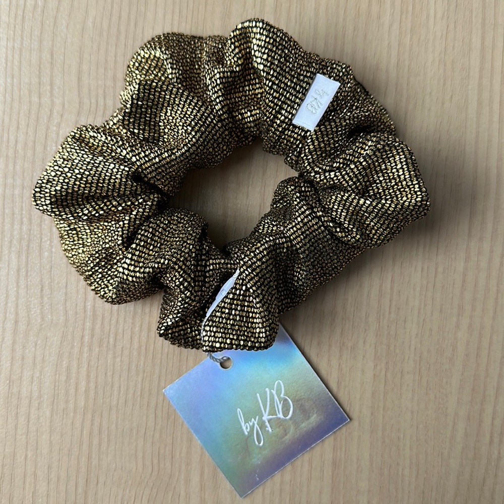 Dew Edit Gold Scrunchie